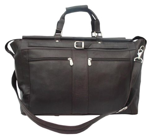 Piel Leather Carpet Bag with Pockets