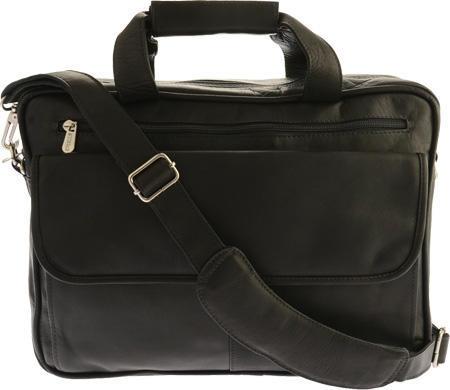 Piel Leather Slim Top-Zip Briefcase