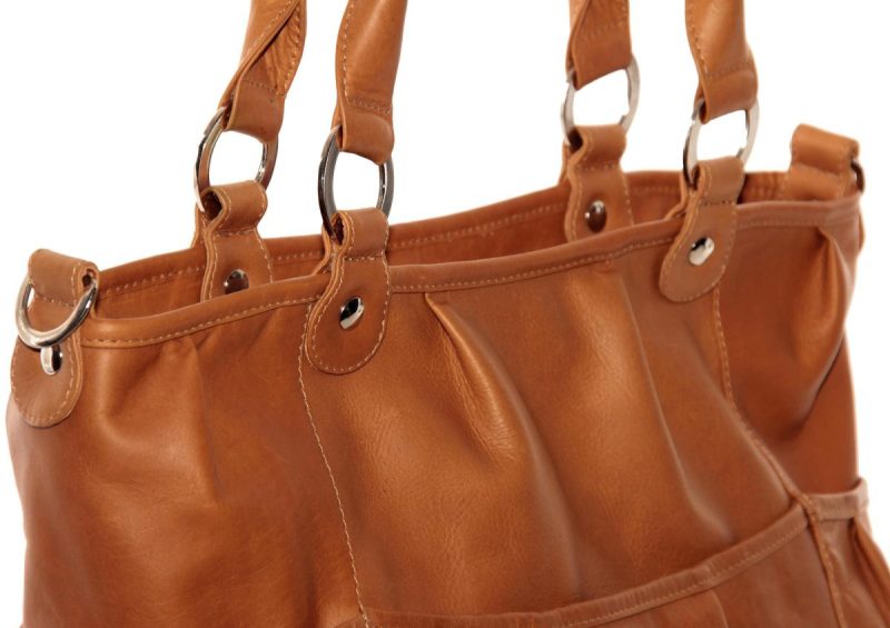 Piel Leather Zippered Cross Body Tote 4