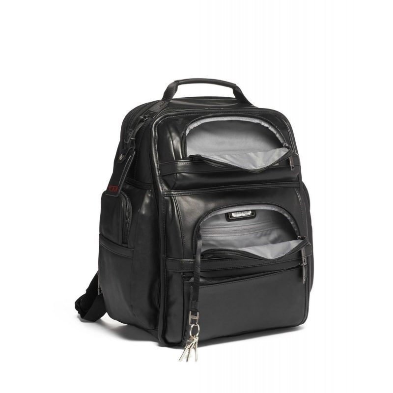 TUMI Alpha 3 Leather Brief Pack 3