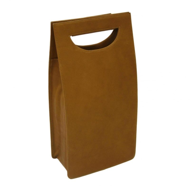 piel leather double wine carrier 3