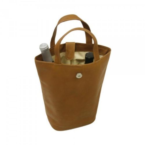 piel leather double wine tote 2