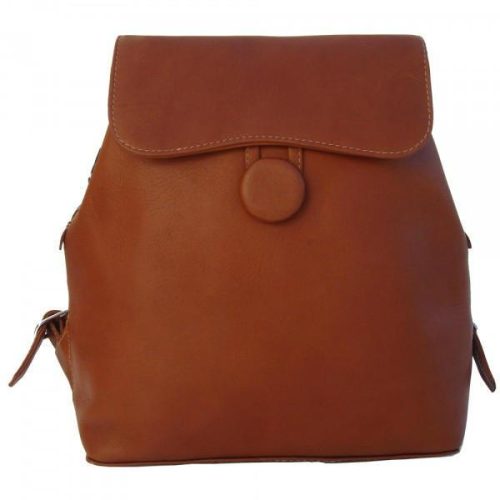 piel leather flap over button backpack 4