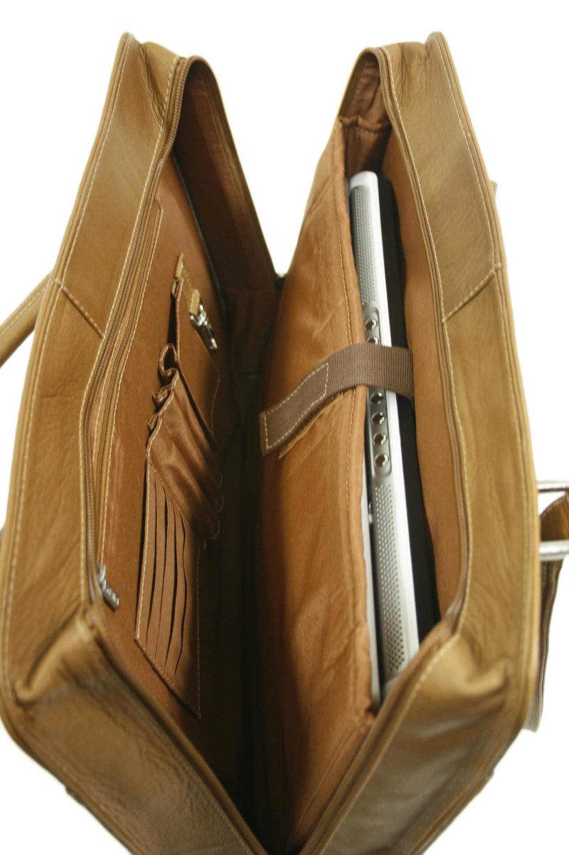 piel leather laptop shoulder tote 2