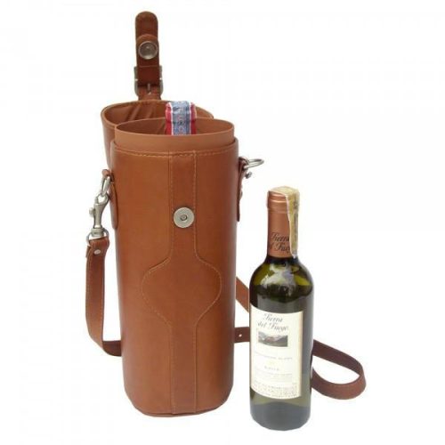 piel leather single deluxe wine carrier 2