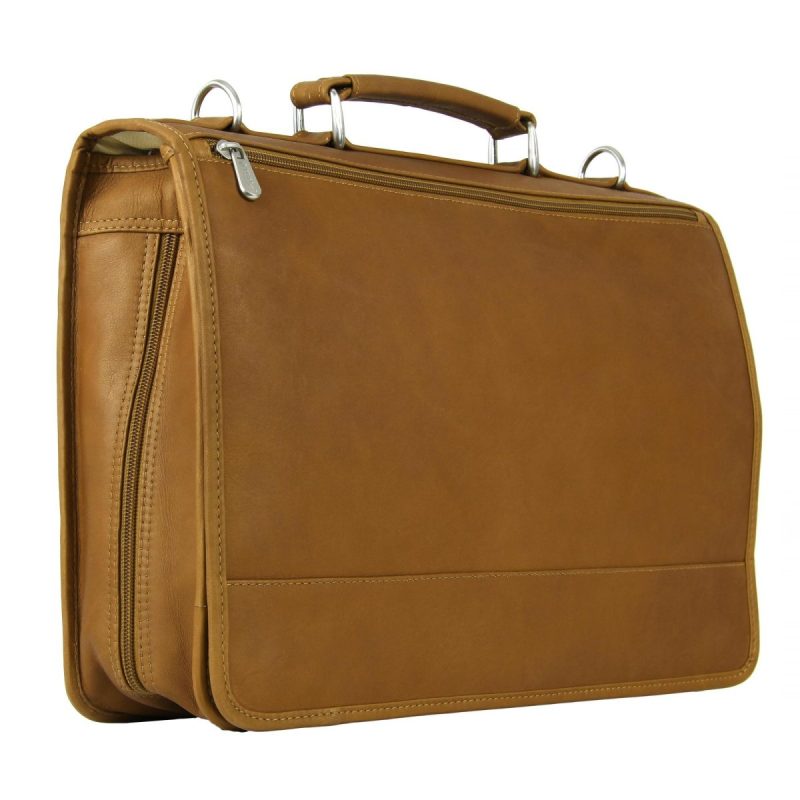 piel leather two section expandable laptop portfolio 7